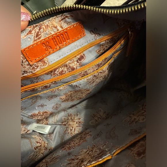 Vintage Hobo black leather shoulder bag convertible strap satchel - Picture 12 of 13